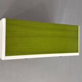 Vintage 6-drawer chest in beige wood and green varnish, Norway, 1960s