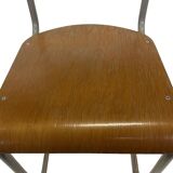 Vintage school chair 1960s minimalist design wood and metal
