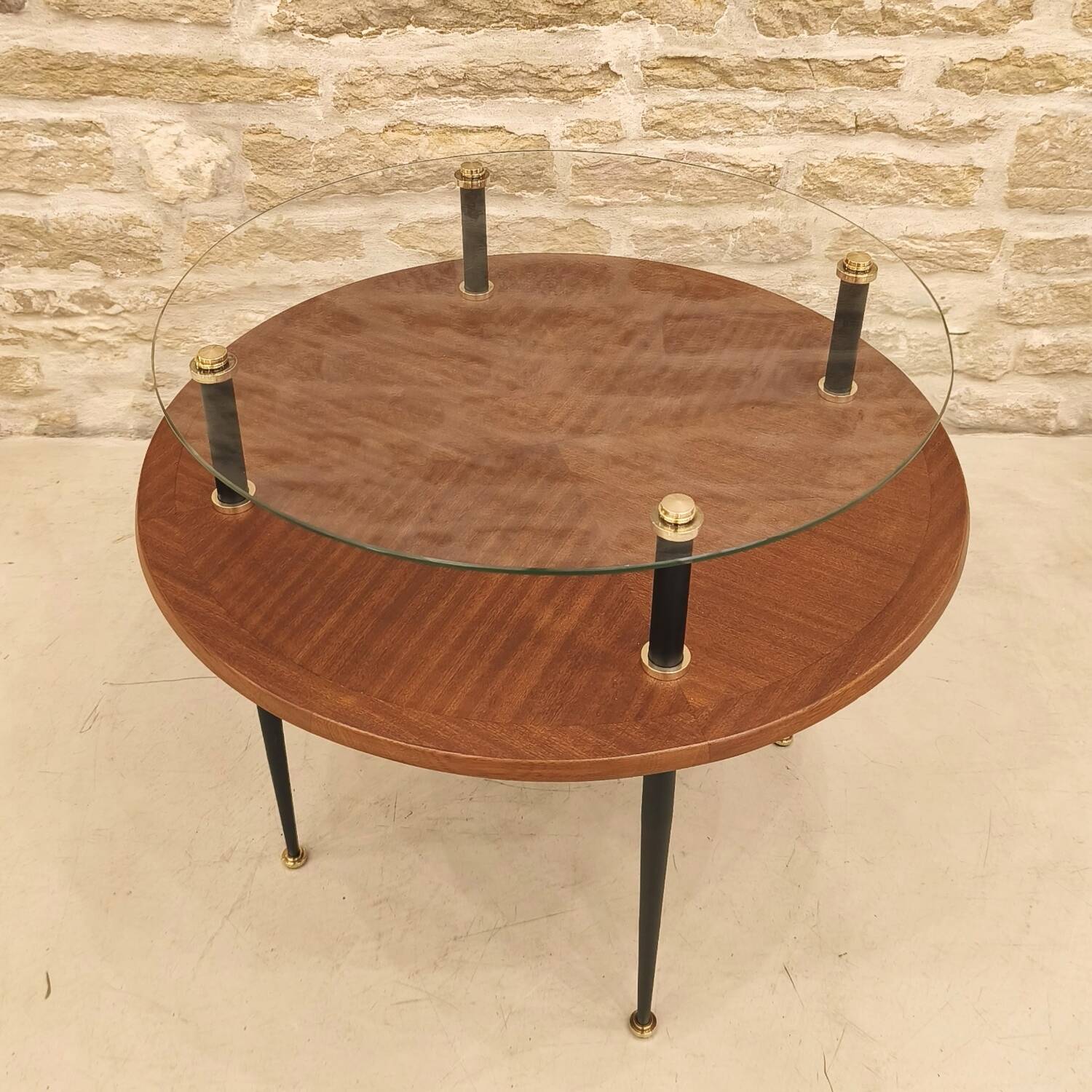 Two-tier side table, Italian work, 1950.