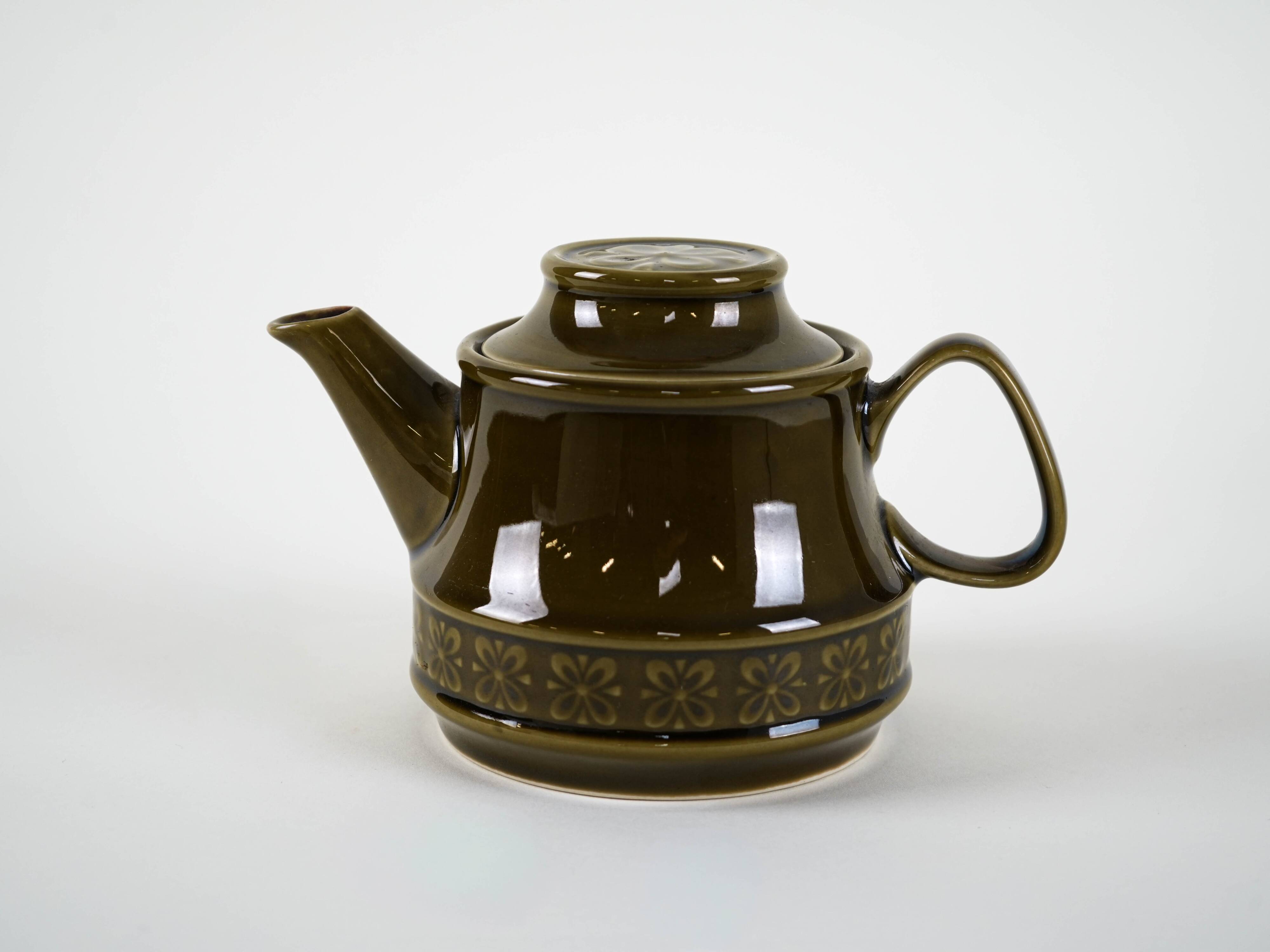 Ceramic teapot, Polish design, 1980s, made in Poland