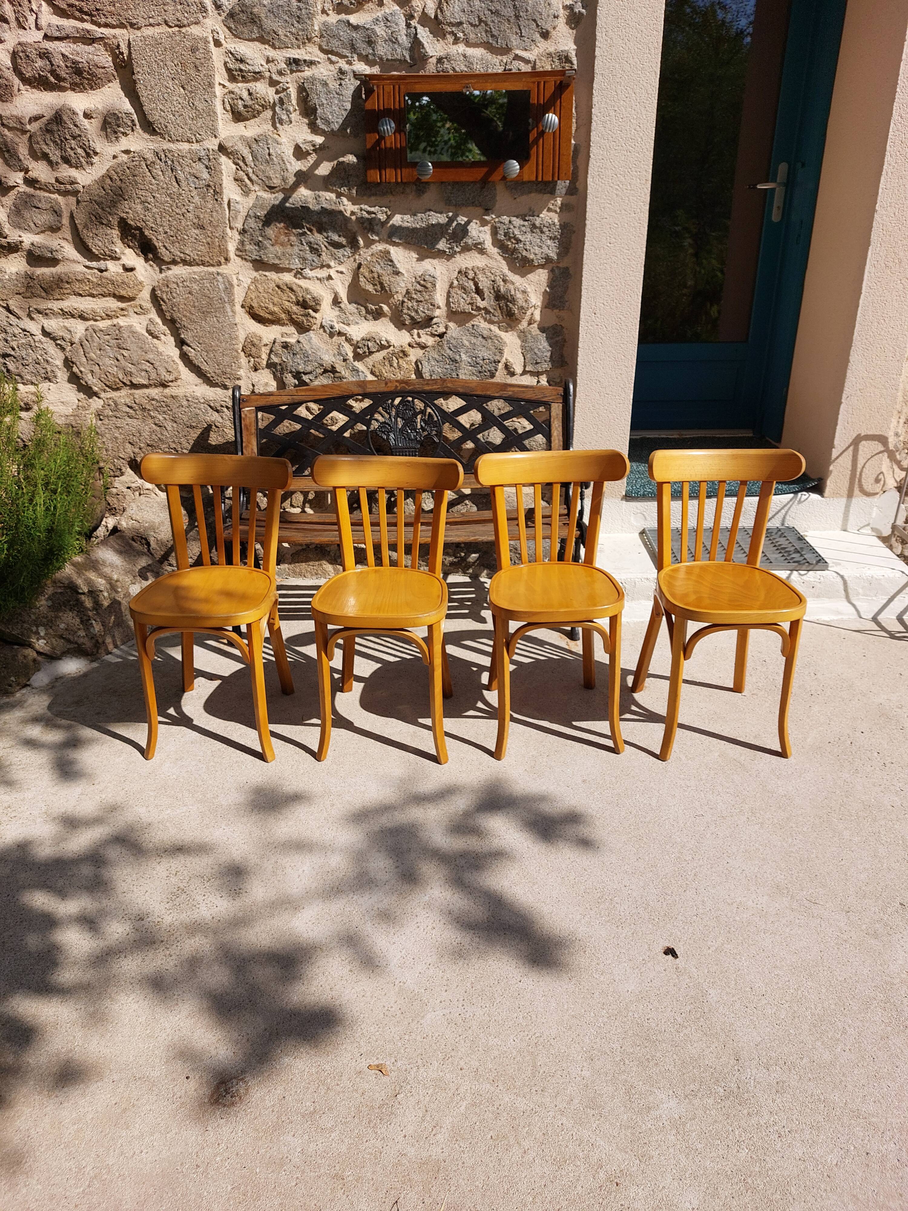 4 vintage Baumann bistro chairs