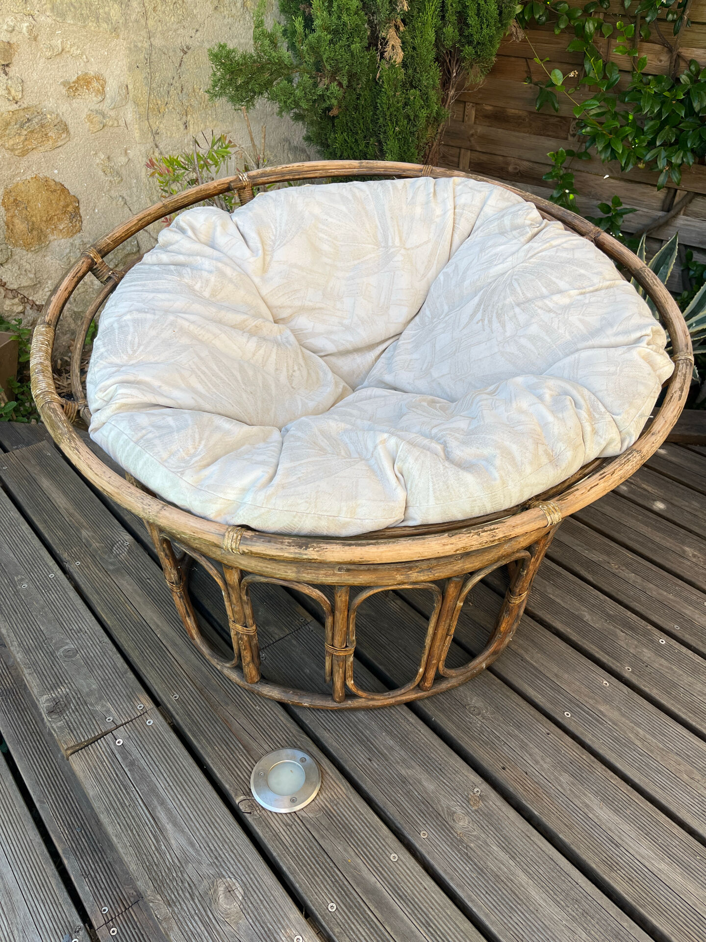 Rattan loveseat