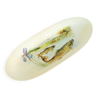 Extra long Limoges porcelain fish platter.