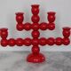 Swedish Mid Century Five-Arm Bobbin Candle Holder