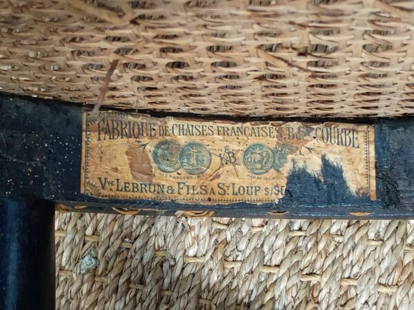 Ensemble de 8 chaises bistrot dépareillées vintage Baumann Lebrun