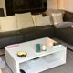 Grey leather corner sofa Roche Bobois, removable.