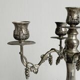 Chandelier, antique 5-branch metal candlestick.