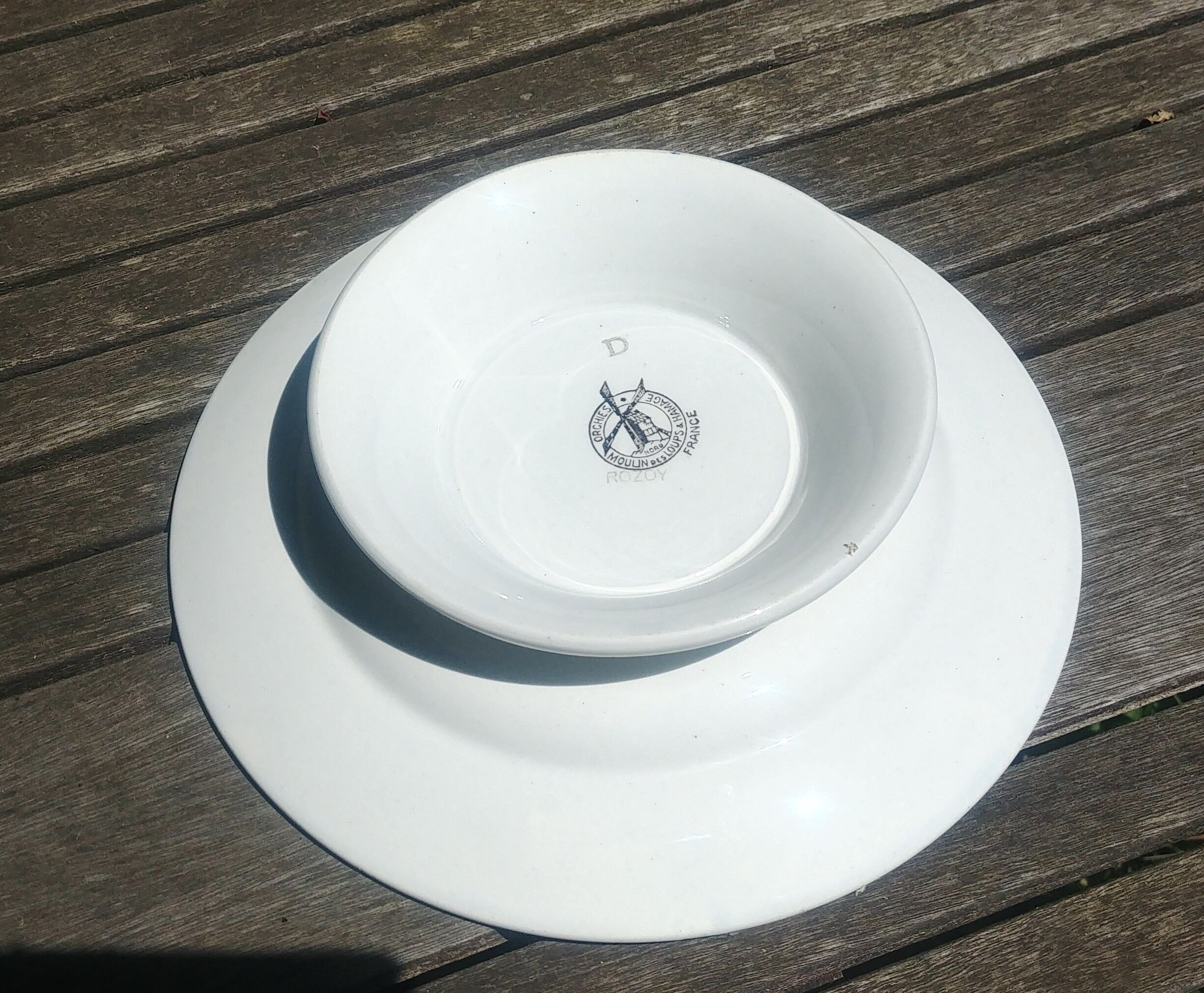 Porcelain fruit cup from the orchies earthenware factory moulin des loups rozoy model
