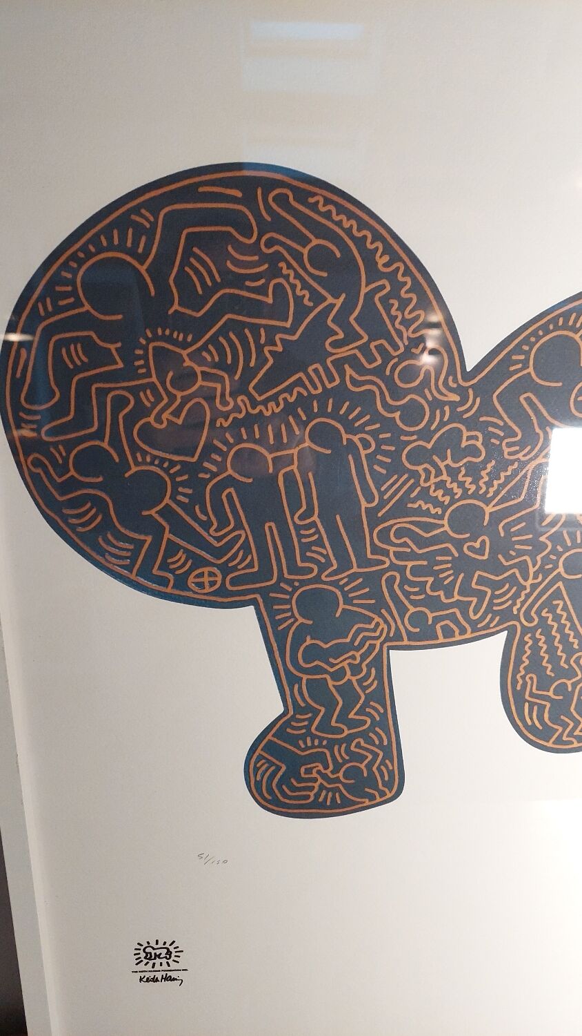 Screen print by Keith Haring