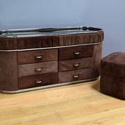 Coiffeuse et son Pouf, design Italien – 1970