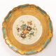 Vintage light blue decorative wooden plate, Italy, 1960s.
