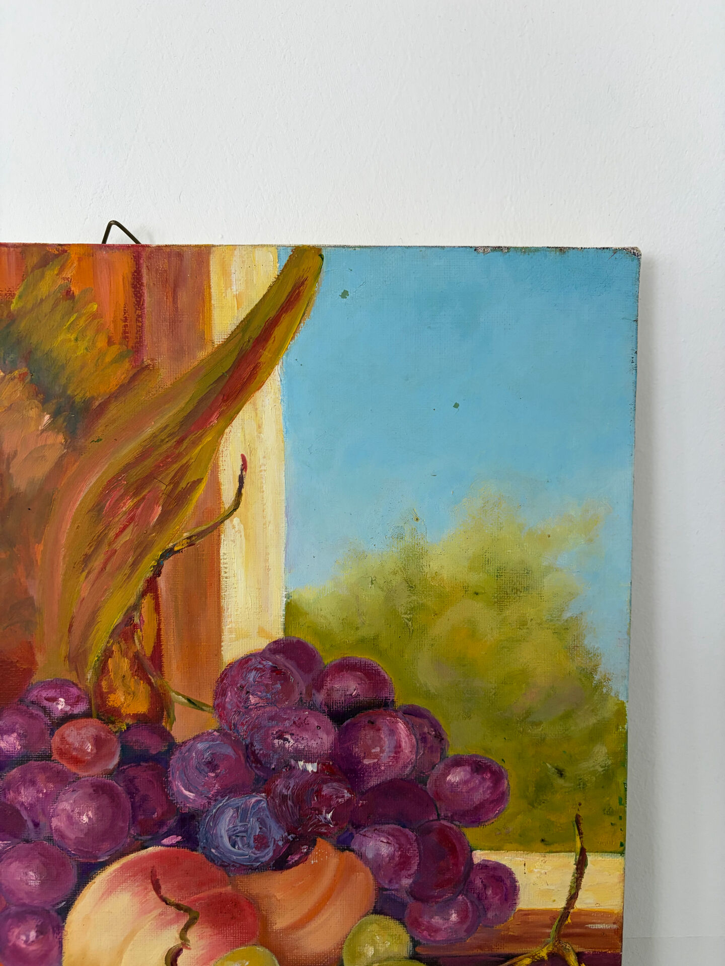 Still life in oil, the grapes