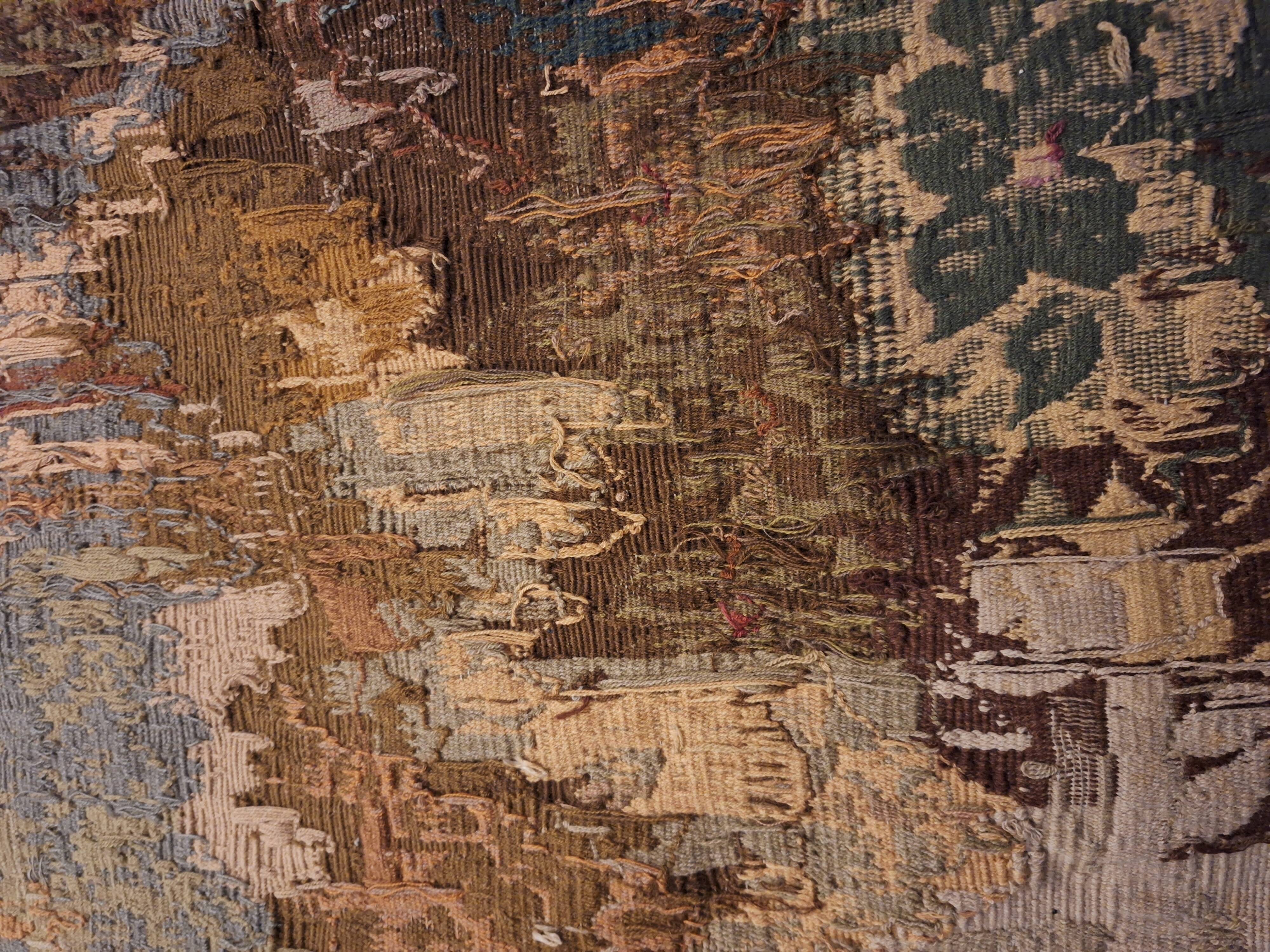 Tapisserie de laine "Verdure Flamande" de la manufacture Robert Four