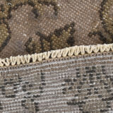 Narrow brown vintage runner 247x70cm
