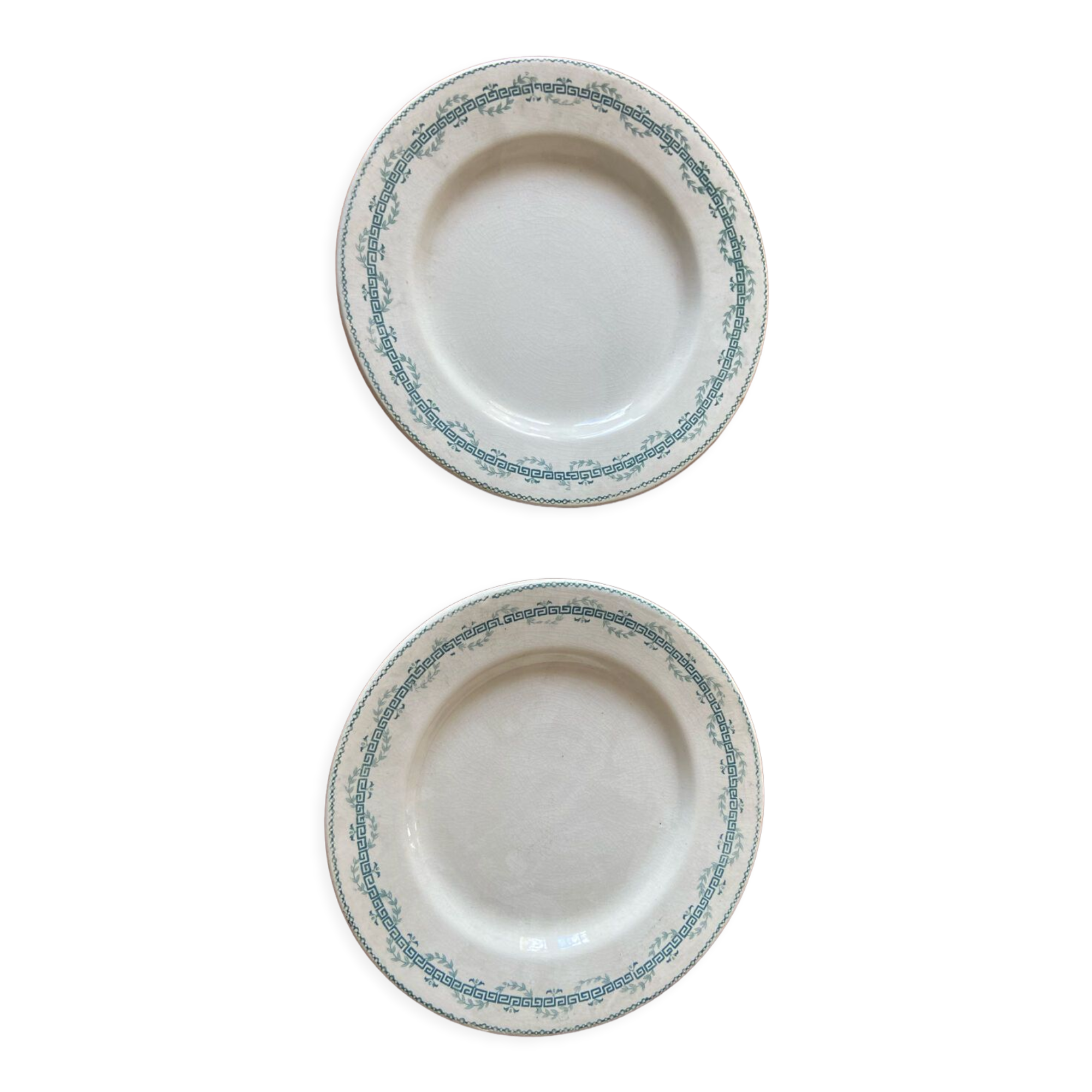 Pair of vintage Iron Earth serving dishes