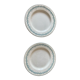 Paire de plats de service Terre de fer vintage