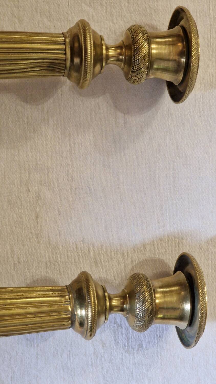 Pair of brass candlesticks