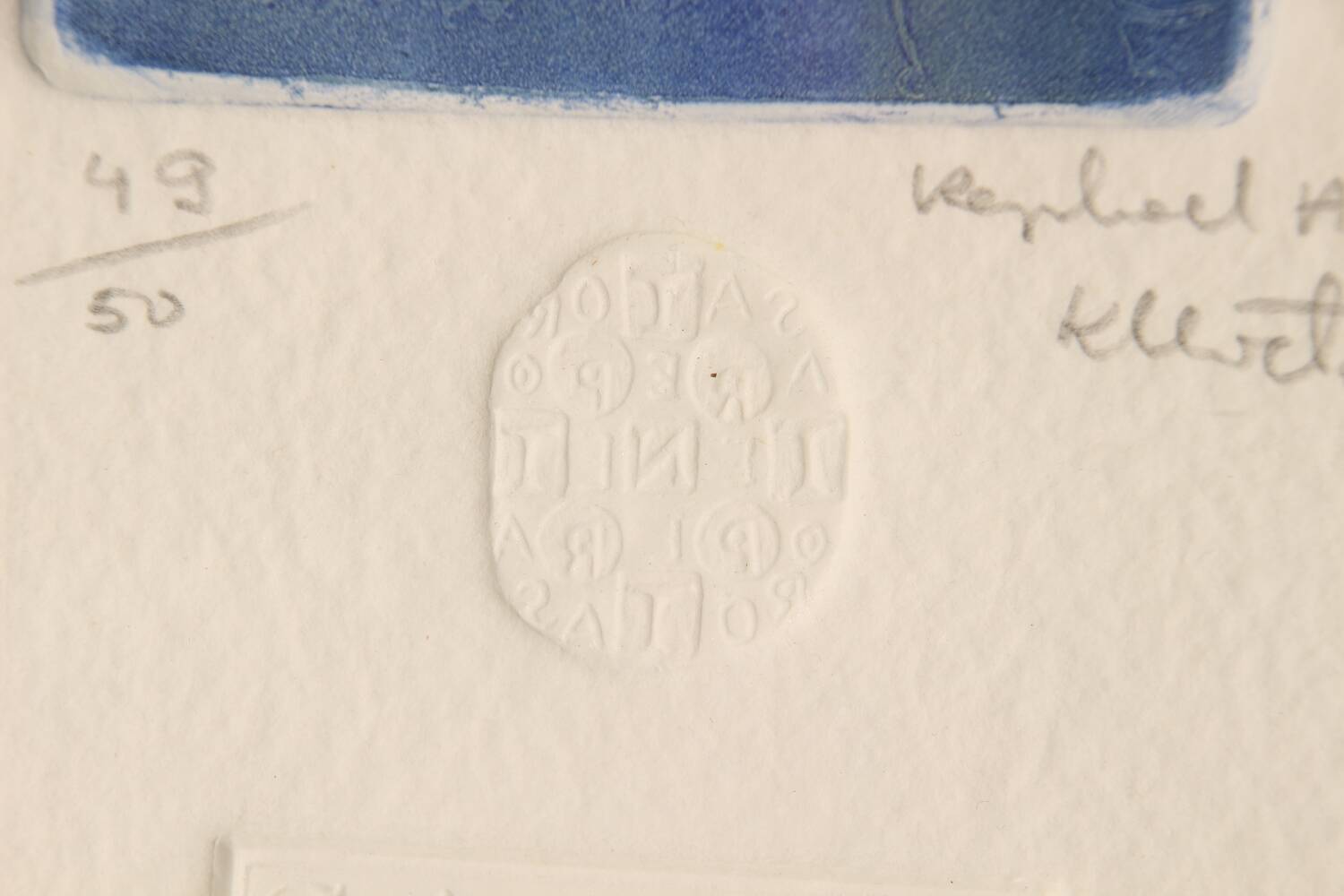 Raphael Augustinus Kleweta print on paper