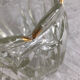 Vintage cut glass ball vase