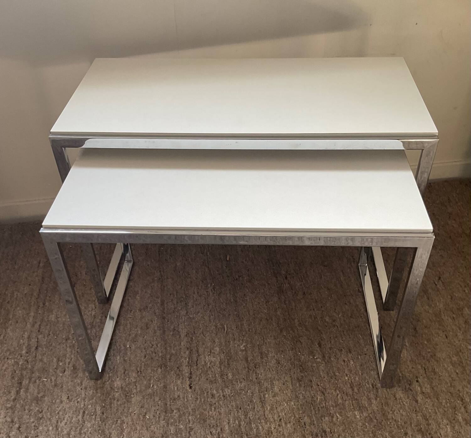 Pair of vintage 70s nesting tables