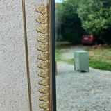 Vintage 1950s neoclassical style gold metal mirror