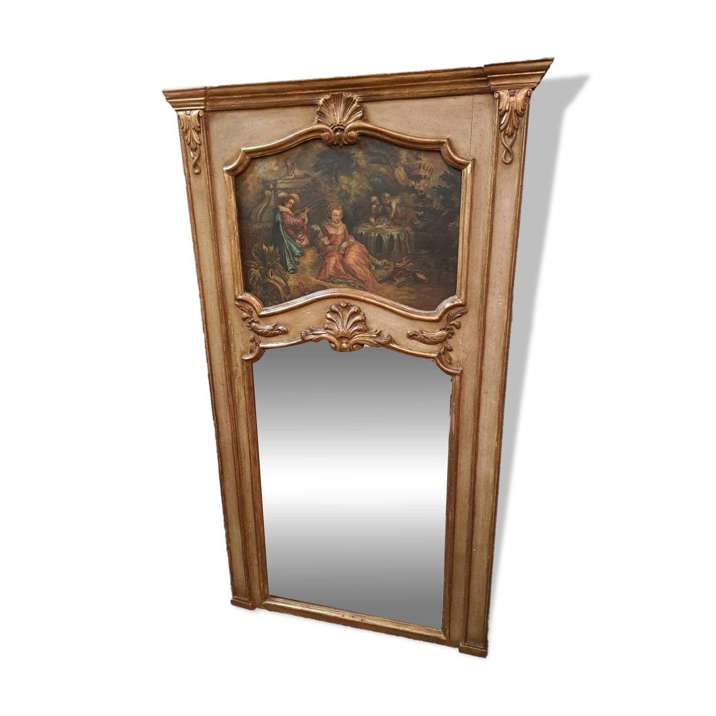 Patinated Louis XV style trumeau