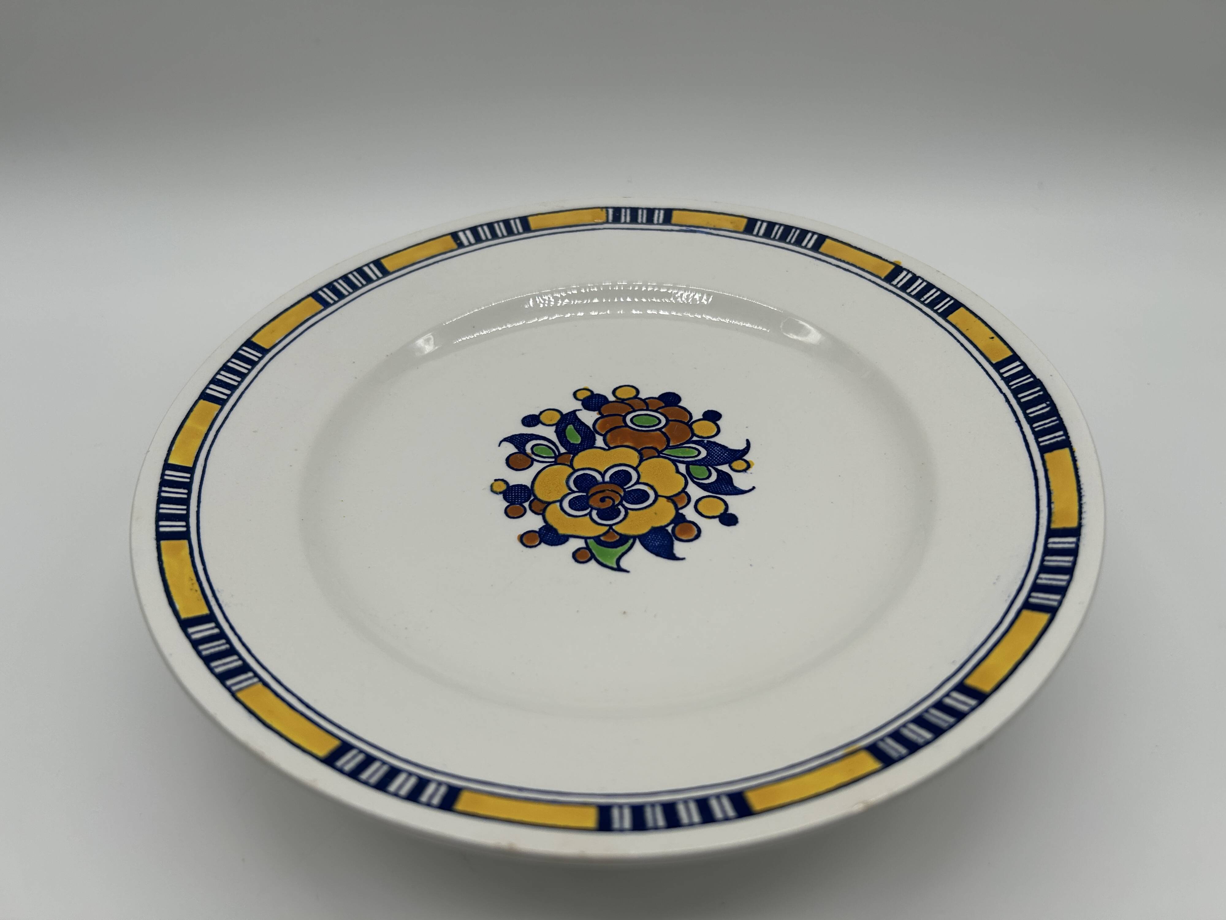Plat à tarte art deco - boch freres - d1049