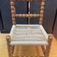 Chaise enfant corde et bois tourné