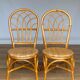 Suite de 4 chaises rotin 1970bois cintre belle patine