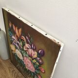 Oil on canvas flower