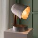 Matte silver aluminum table lamp by Dominik Hehl, vintage 2012 design, sculptural industrial vibe