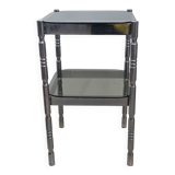 Chrome and smoked glass side table, 1970s