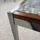 XL Midcentury modern coffee table in metal, rosewood and Arabescato marble, Italy, 1970.
