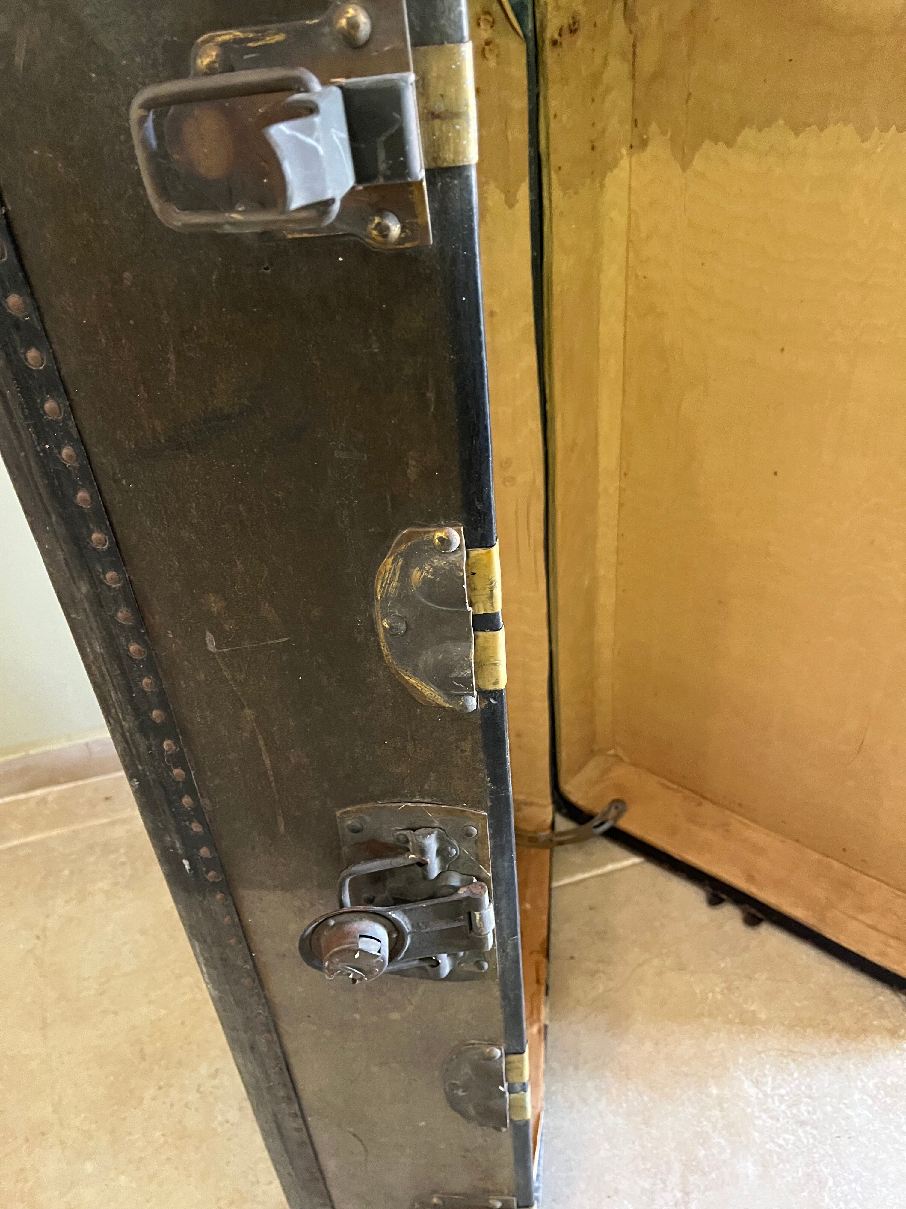 Large travel trunk from the early 20th century.