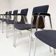 Set of 6 upholstered Eromes Pagholz chairs, 1960s