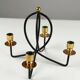 Black & brass four-light candle holder – Gunnar Ander for Ystad-Metall, Sweden, 1950s/1960s
