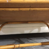 Ceramic and rattan coffee table