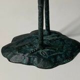 Bronze crane sculpture