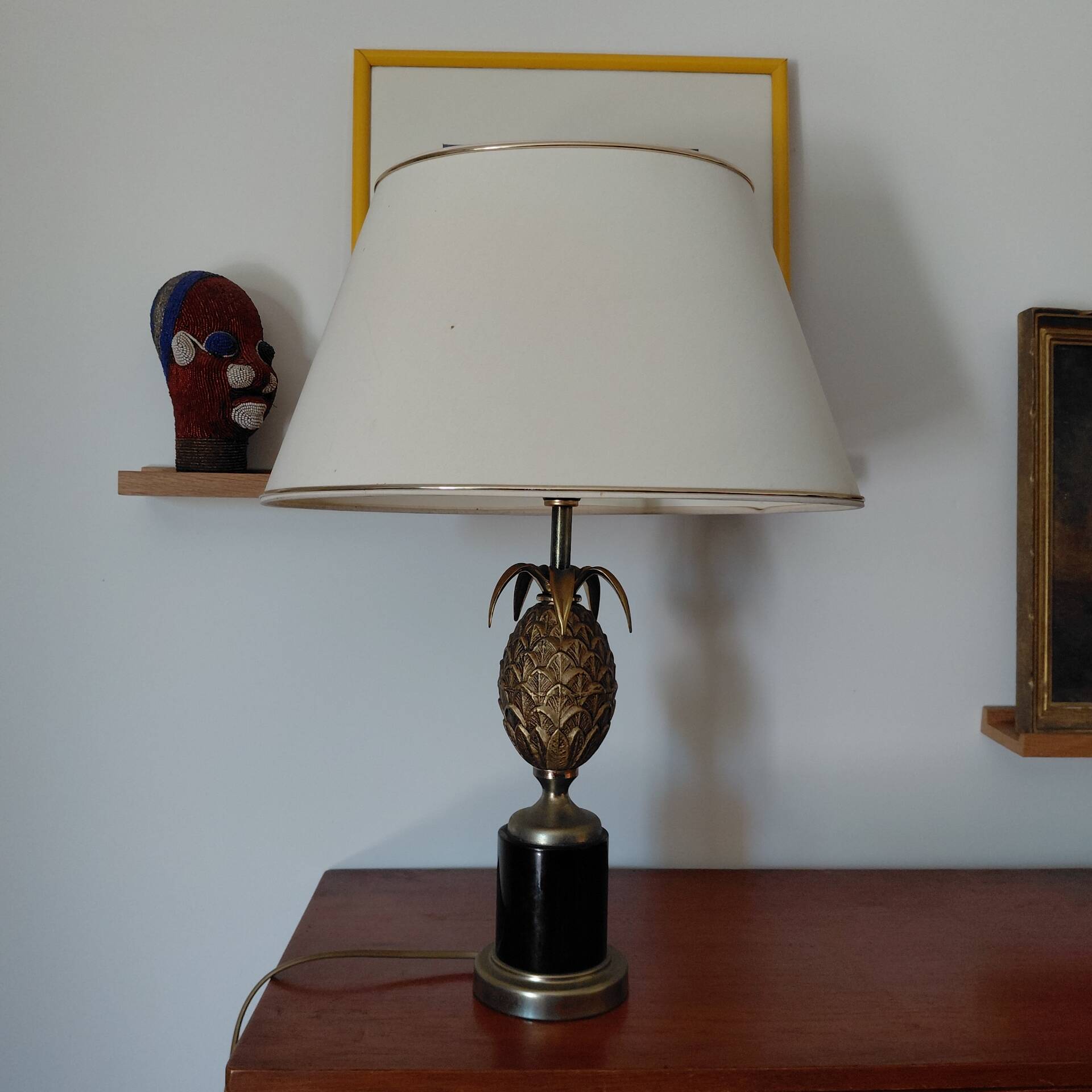 Vintage brass pineapple lamp in the Maison Jansen style – 1970s