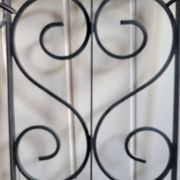 Wrought iron coat and hat rack, 1960s