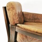 Mid-century leather armchair, Denmark, 1960s