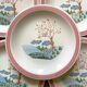Dessert plates landscape Italy 80s