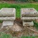 Pair of vintage antique stone Medici planters