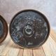 Pair of antique weighted brass candlesticks – neoclassical style