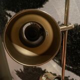 Danish reading lamp 2 height-adjustable reflectors in gold brass Frandsen