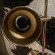 Danish reading lamp 2 height-adjustable reflectors in gold brass Frandsen