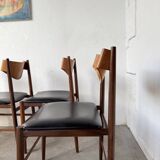 Set of 4 Italian chairs by Gianfranco Frattini.