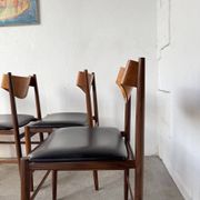Set of 4 Italian chairs by Gianfranco Frattini.
