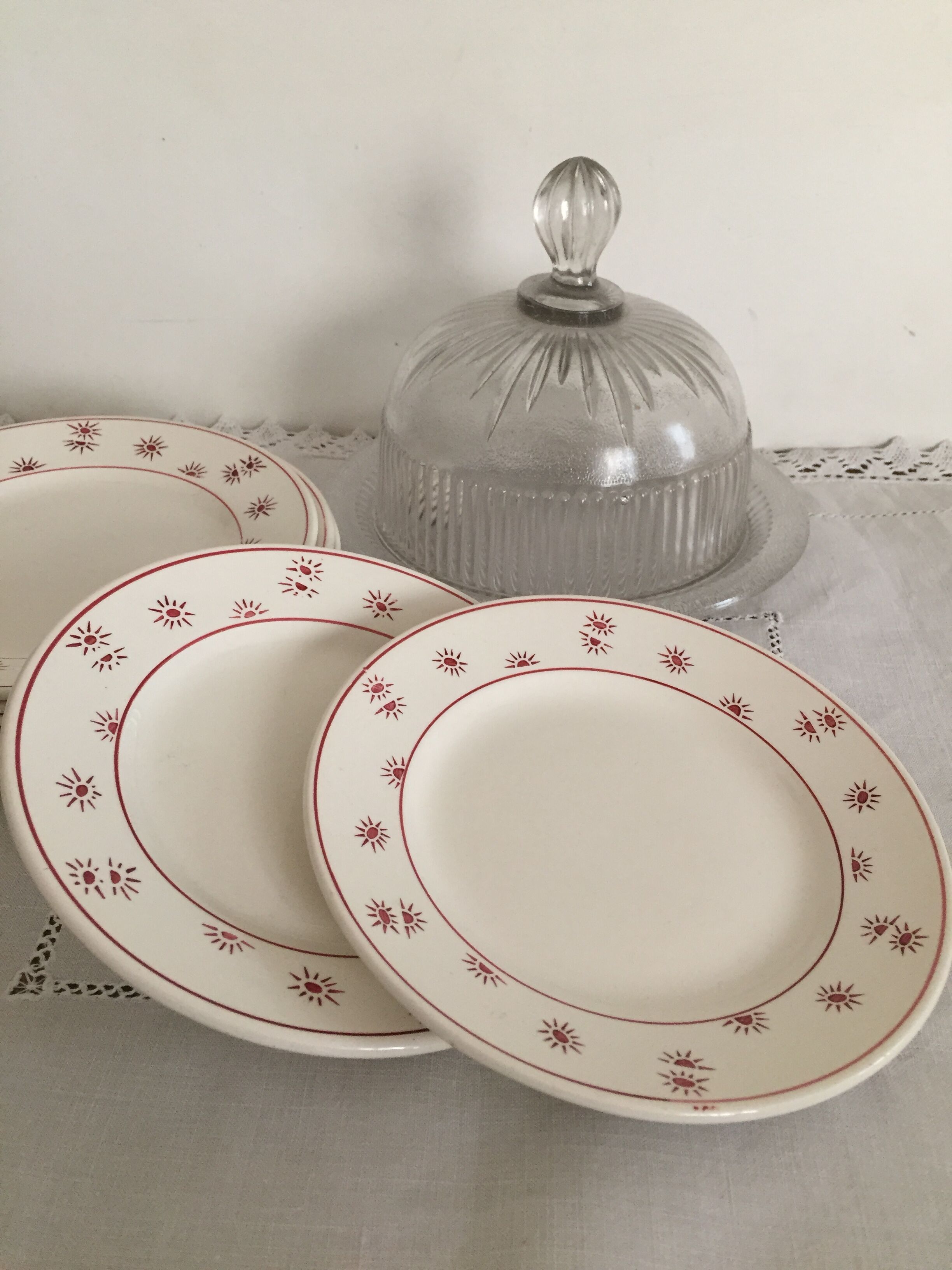 8 dessert plates, Digoin - Model Andrée