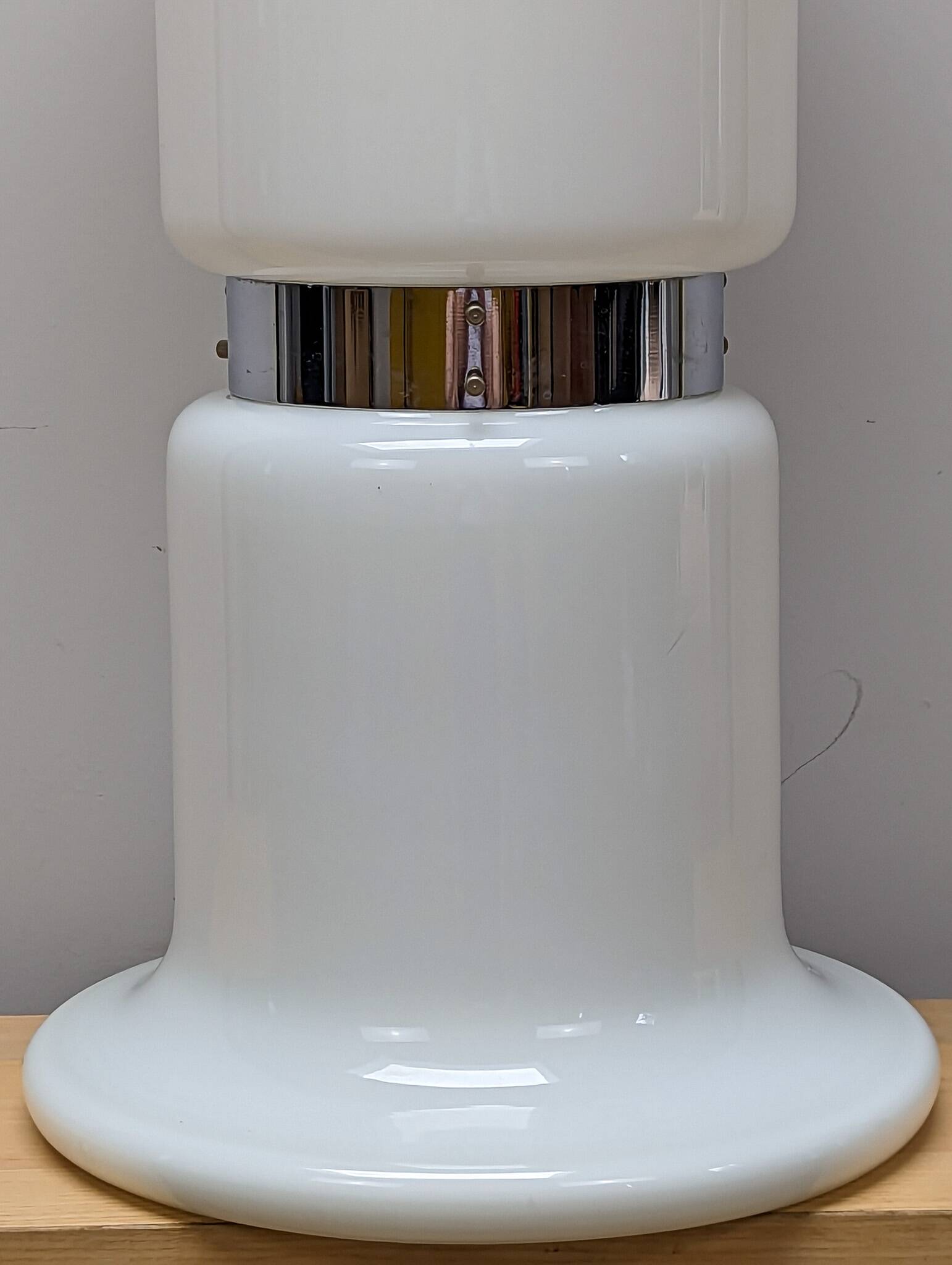 Very tall mid century Karel Volf designed floor lamp - White